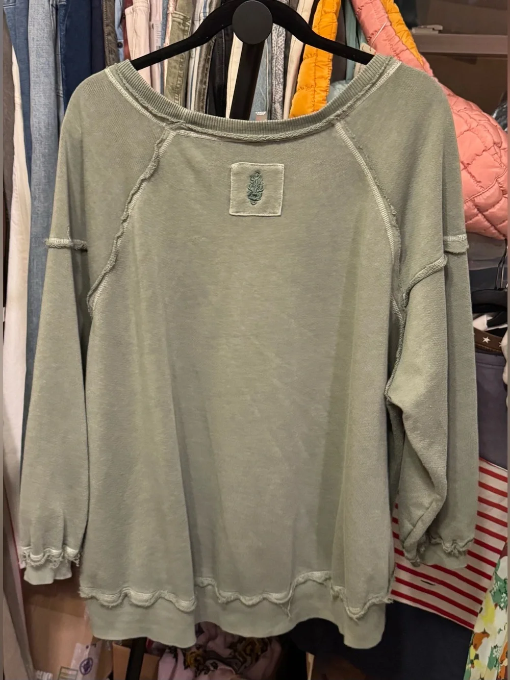 NWOT Free People FP Movement One To Beat Pullover - Eucalyptus green - XS
